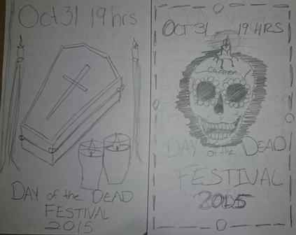 Preparativos de la fiesta de día de muertos